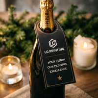Boîte en papier personnalisée pour étiquette de col de bouteille de vin, emballage sur mesure pour l'image de marque des bouteilles de vin et la présentation de produits haut de gamme