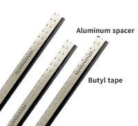 Entretoise de scellement en aluminium d'usine de 4MM-27MM avec ruban de colle butyle pour entretoise de scellement en verre isolant à Double vitrage