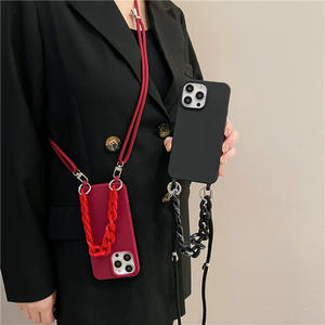 <span class=keywords><strong>Coque</strong></span> intégrée colorée pour <span class=keywords><strong>Iphone</strong></span> 15 14 Pro Max étui de téléphone portable <span class=keywords><strong>avec</strong></span> sangle de chaîne de poignet populaire - Product Image 6