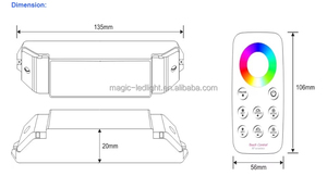 DC12-24V RF telecomando <span class=keywords><strong>Mini</strong></span> tensione costante LED Dimmer 3 canali Rgb Led striscia di controllo luce Rgb Dimmer Led <span class=keywords><strong>Controller</strong></span> LED - Product Image 3