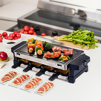 Kommerzieller Mini-Elektro-Raclette-Grill, Rauchfrei mit Temperaturregelung für Haushalt und Gewerbe, Tischgrill für Koreanisches und Japanisches Rindfleisch