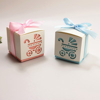 Boîte en papier pliable à Double pont avec Logo personnalisé, emballage de cadeaux de Dessert, boîte de papier de naissance de bébé, vente en gros de chine