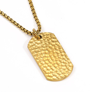 Nouveau titane acier main marteau <span class=keywords><strong>tatouage</strong></span> chien étiquette pendentif personnalité masculine simple tout avec punk hop collier bijoux en gros - Product Image 4