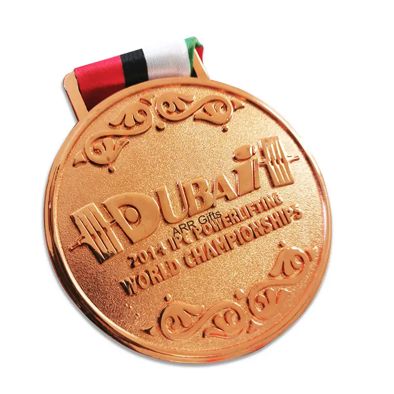 Medaglia di fabbrica d'oro argento rame medaglia del campionato per il torneo mondiale di Powerlifting 18 anni produttore di medaglie