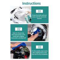 Produits de nettoyage automobile avec logo personnalisé, nettoyant pour casque de moto, spray désodorisant pour casque, mousse nettoyante pour casque
