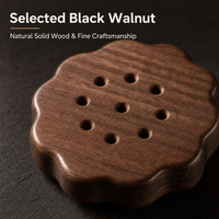 Décapsuleur aimanté en bois de noyer noir et hêtre, forme biscuit, 70x70x18mm, ouvre-bouteille, aimant de réfrigérateur, outils de bar, cadeau, décoration
