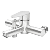 Mitigeur eau chaude et froide SANIPRO pour baignoire, en acier inoxydable chromé, poignée unique, robinet de douche de salle de bain avec valve en céramique