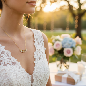 สร้อยคอรูปนางฟ้าสีทอง14K ทรงหัวใจขนาดเล็กพร้อมเพทายสำหรับผู้หญิงของขวัญแต่งงานแฮนด์เมดไก่งวง - Product Image 3