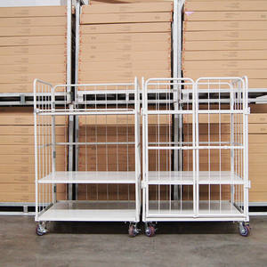 Groothandelsprijs Wasrol Container Lading Opslag Opvouwbare Kooi Kar <span class=keywords><strong>Trolley</strong></span> - Product Image 3