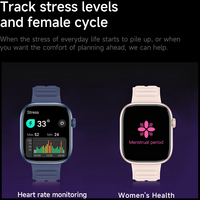 Montre connectée SENBONO T7, grand écran TFT de 1,83 pouce, suivi de la forme physique, fréquence cardiaque, surveillance du sommeil, assistant vocal IA, étanche IP67