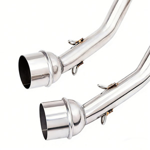 Système d'échappement complet pour <span class=keywords><strong>moto</strong></span> GY6 en acier inoxydable avec <span class=keywords><strong>coude</strong></span> avant pour modèles 125/150 - Product Image 3