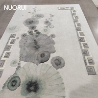 Tapis en laine sculpté 3D sur mesure, motif floral moderne style aquarelle, pour bureau de direction, hôtel de luxe, projet de salon