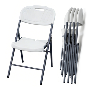 Chaise pliante en plastique pour l'intérieur et l'extérieur, chaise de pique-nique, chaise de stade, chaise de camping pliante avec dossier - Product Image 3