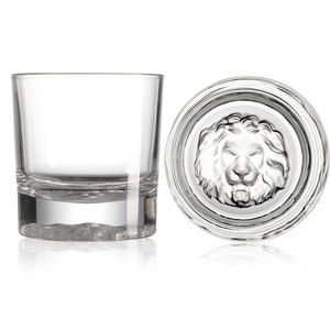 NOVARE Fábrica al por mayor Lion Whiskey Glass 310ml Custom Rocks Glass para Vodka Bourbon Whisky para uso doméstico Regalos - Product Image 3