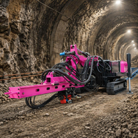 Perceuse de tunnel sur chenilles rentable avec plate-forme de forage minière d'or à plateau tournant à 360 ° pour l'exploration du minerai