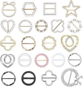 Fashion Metal Assorted Shapes Pearl Rhinestone Decorated Pin <b>Clips</b> for Clothing Accessories Four Seasons Use - Product Image 1