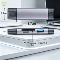 Hub USB 3.0/Tipo C 6 en 1 de 5 Gbps, Lector de Tarjetas de Memoria de 2 TB, Adaptador USB OTG, Unidad Flash, Compatible con PC, Laptop, Teléfono Móvil y Tableta