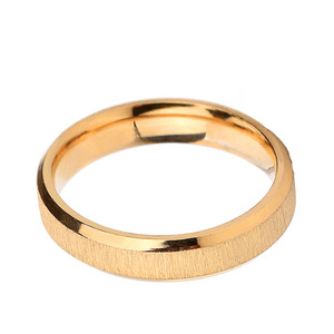 Fashion Minimalist 304 Stainless Steel 18K Gold 3Mm Frosted <b>Ring</b> For Women Gift Jewelry - Product Image 3