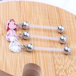 Anneau de <span class=keywords><strong>nombril</strong></span> confortable en silicone avec strass, bijou de <span class=keywords><strong>piercing</strong></span> corporel <span class=keywords><strong>pour</strong></span> femmes enceintes, tendance, en plastique et zircon - Product Image 3