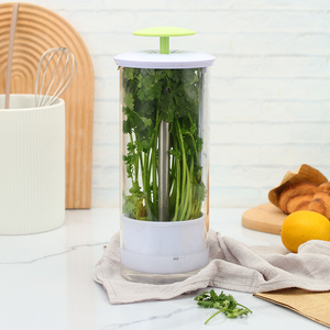 Vetro traspirante Erba Custode alto di stoccaggio con fessure di ventilazione <span class=keywords><strong>per</strong></span> la coltivazione di erbe fresche cucina frigorifero <span class=keywords><strong>Organizer</strong></span> - Product Image 5