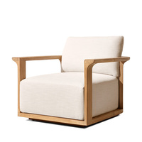 Ensemble de salon de jardin en teck vieilli de qualité supérieure, mobilier de patio haut de gamme pour cour, hôtel, villa