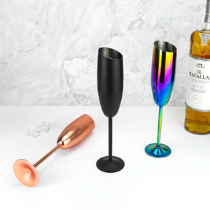Vaso de Acero Inoxidable 304 Personalizado, Elegante y Único, para Cócteles, Bebidas, Irrompible, con Tallo, 220 ml, para Vino, Champán - Product Image 6