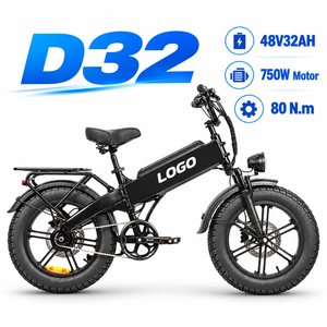 Bicicleta Eléctrica D32 Directo de Fábrica, 750W, 80N·m Torque, 48V32Ah, Scooter Eléctrico Personalizado al por Mayor - Product Image 1