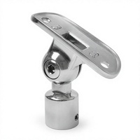 Support de main courante en acier inoxydable pour balustrade en verre, fixation pour escalier et balcon, quincaillerie d'escalier intérieur pliable