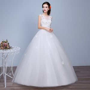 Wedding Dress Ball Gown Off White Tulle Sweetheart Neckline Floral Print Plus Size Natural Waistline - Product Image 2