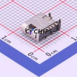 KH-TYPE-C-6P-T USB Connector SMD Connector ( Connector Type: Type-C )( Gender: Female )( Mounting Type: Horizontal Mount ) - Product Image 2