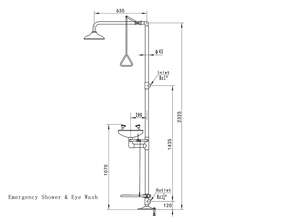 EW-24 sistema di docce con combinazione di colliri protezione affidabile per la preparazione alle emergenze di laboratorio - Product Image 2