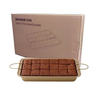 18 di động có thể tháo rời Brownie Pan không dính Khay nướng thực phẩm an toàn Carbon thép tái sử dụng <span class=keywords><strong>bakeware</strong></span> BPA free PFOA miễn phí bánh khuôn - Product Image 1
