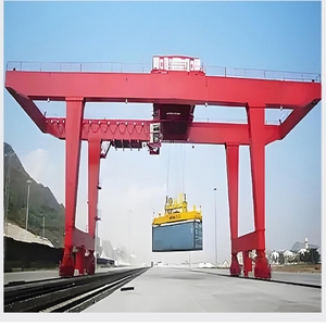 Grue à <span class=keywords><strong>portique</strong></span> électrique double faisceau extérieur de 45 tonnes du fabricant avec boîte de vitesses PLC et télécommande sans fil de type port - Product Image 3