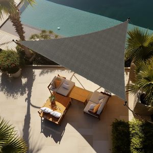 Voile d'ombrage triangulaire en fer avec revêtement argenté pour jardin et cour, imperméable, protection UV, pour <span class=keywords><strong>piscine</strong></span>, hauteur >3000mm - Product Image 3