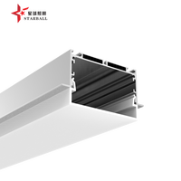Profilé lumineux LED linéaire encastré au plafond carré de 9075 mm, série 6000, aluminium anodisé, surface IP20, garantie 5 ans, utilisation en bureau