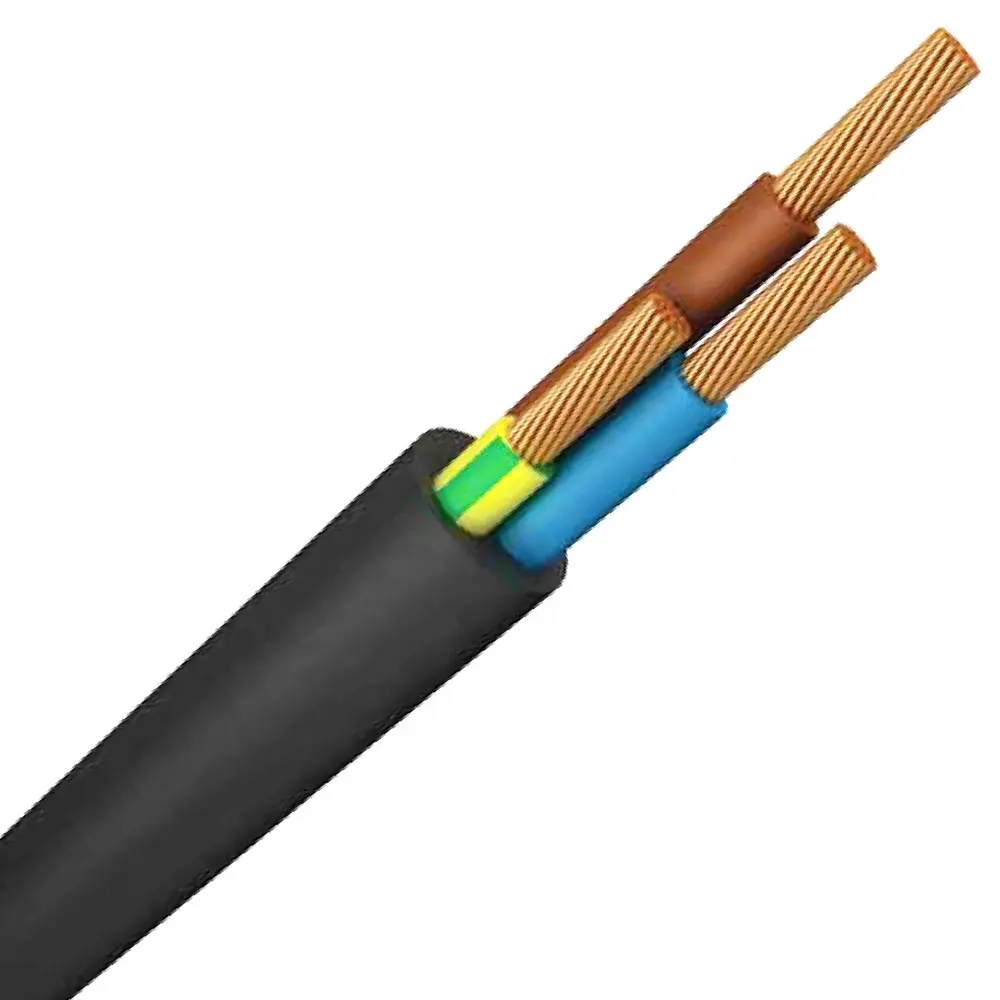 450/750v câble flexible en caoutchouc h07rn-f 3g1, 5 3g2, 5 sq.mm 3x1.5mm 3x2.5mm ny type cu/xlpe/pvc câble électrique isolé