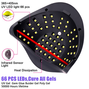 Lampe à ongles UV LED 220W, 66 perles, sécheuse portable pour vernis gel, séchage rapide, machine de photothérapie pour manucure, pour salon de manucure - Product Image 6