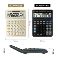 Calculatrice de bureau financière solaire en plastique, calendrier, outils de calcul fiscal et monétaire, usage général, grand écran, maison, bureau, mathématiques quotidiennes