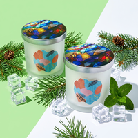 Bougies Pilier Parfumées Artisanales en Cire de Soja avec Pierre de Cristal, Mèche en Bois et Fleurs Séchées Colorées pour la Maison - Vente en Gros Usine