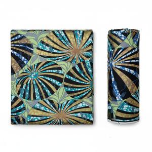 Tissu imprimé en cire véritable Ankara, Tissu africain, <span class=keywords><strong>Pagne</strong></span>, Tissu en coton ciré doré Hollandais, Capulana, pour robes, vente en gros - Product Image 5