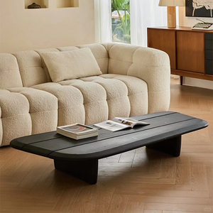 <span class=keywords><strong>Table</strong></span> basse moderne en bois de frêne noir résistant à l'usure, style Wabi-Sabi, pour salon - Product Image 1