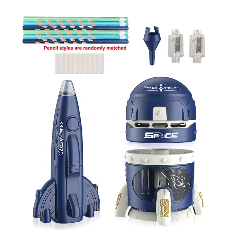 Samtoy 3 шт. игрушки Монтессори обучающая ручка нож Автоматический ластик Настольный пылесос Детские Канцелярские Принадлежности Набор для школы подарок