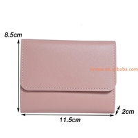 Dompet tempat kartu wanita, harga pabrik dompet pendek ramping mode sederhana desain lipat tiga dompet pendek lucu untuk hadiah wanita