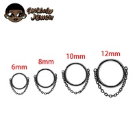 Zoor chaîne charnière Segment nez anneau Septum Clicker corps Piercing bijoux arrivée G23 titane nouveau sac Opp à la mode unisexe anneaux
