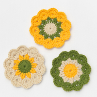 Sous-verres tissés tournesol tapis absorbants isolation thermique et antidérapant tasse Pad cuisine vaisselle ensemble Table à manger décor