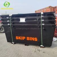 Conteneur à déchets en acier de 3m³ compatible avec les systèmes de levage par crochet, les chariots élévateurs et les grues, pour les déchets de construction en Australie