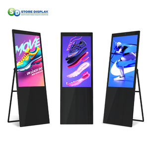 Plein écran 68 pouces ultra mince résolution HD 4K Portable Digital Signage Lcd publicité lecteur affichage affiche - Product Image 5