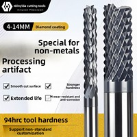 Fresa de Acero de Tungsteno con Recubrimiento Nano para Máquinas de Grabado CNC, Especialmente Diseñada para Compuestos Epoxi Reforzados con Fibra de Carbono