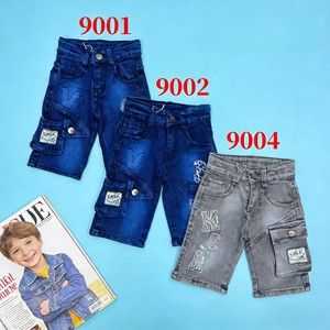 Shorts cargo en jean décontractés pour garçons, taille 8-11 ans, modèle YQ316, 4,8 dollars, mode estivale, lavables, 2 couleurs - Product Image 1