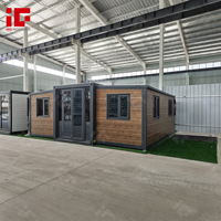 Maison en conteneur extensible en Australie petite maison préfabriquée pliante de 40 pieds avec salle de bain complète cabine modulaire